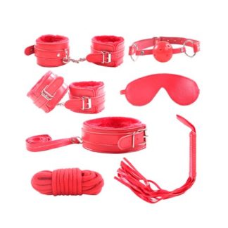 BDSM SEX KIT Bracelet+Whip+Goggles+Feather+Mouth Ball Gag
